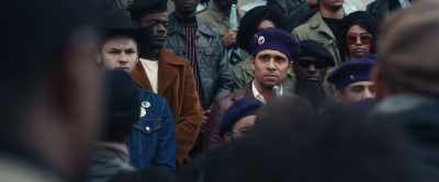 [protesters exclaiming
and booing] - Judas and the Black Messiah
