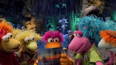 "PS: To ensure
this rare Bizzle is well-documented, - Fraggle Rock: Back to the Rock