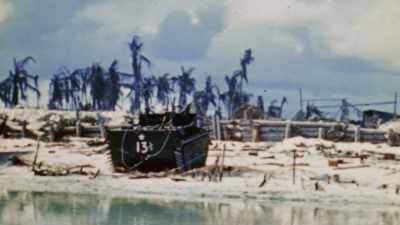 PTE. HARRISON: We were
using old alligator tractors, - The Pacific War in Color