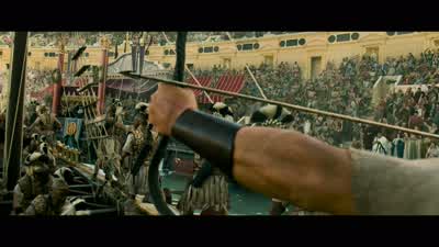Pull! To my time! And... now! Left side! Ready, and ship oars now! Oars in! Oars in! Get down! - Gladiator II