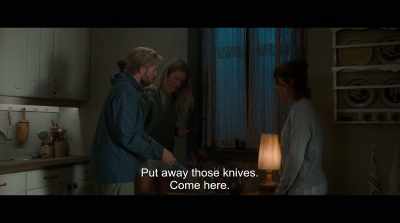 Put away those knives.
Come here. - Lake of Death