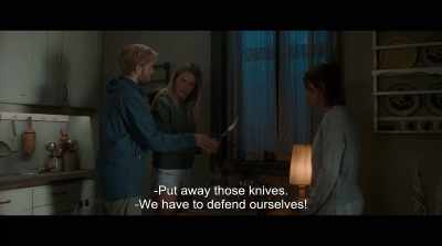 - Put away those knives.
- We have to defend ourselves! - Lake of Death