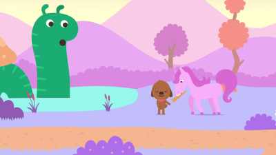 Put your horn down on the path,
right on top of that star, - Sago Mini Friends
