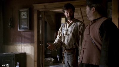 Put him in a chair
and get out, Johnny. - Deadwood