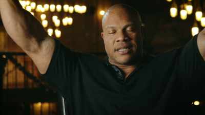 Putting my hands up like this,
laughing, 'cause I'm thinking, - Breaking Olympia: The Phil Heath Story