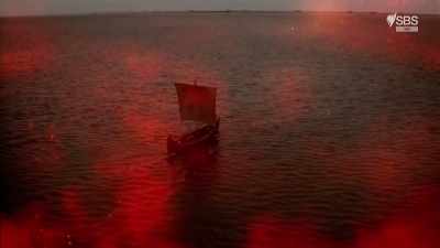 Putting the sail onto the ships, - Curse of the Ancients with Alice Roberts