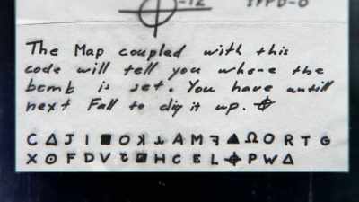 Puzzled authorities with
a number of coded letters - Myth of the Zodiac Killer