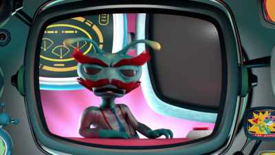 [puzzled grumbling] - Alien TV