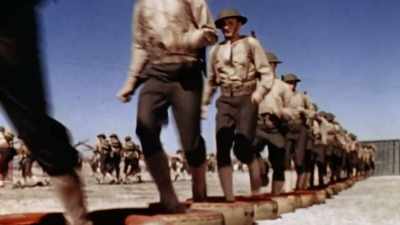 PVT DURHAM: The first
three weeks were terrible. - The Pacific War in Color