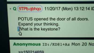 Q's drops would often include
leading questions and clues. - Q: Into the Storm