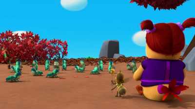 [Queen Bae] Bee-hold! The path is clear
and stomachs are full! - The Chicken Squad