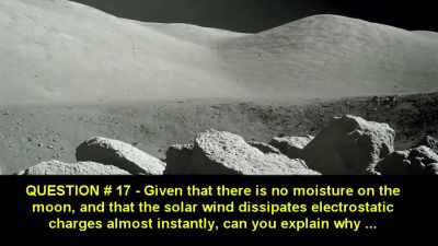 Questions:
Knowing that there is no moisture on the Moon, - American Moon