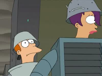 Quick, let's duck in here. - Futurama