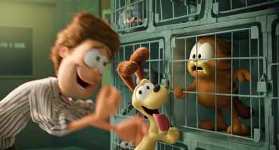 Quick, pick the lock on my cage.
Garfield, there you are! - The Garfield Movie