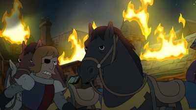 Quick, after the dragon!
And may the best man slay it. - Disenchantment