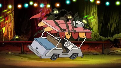 Quick, the golf cart. - Gravity Falls