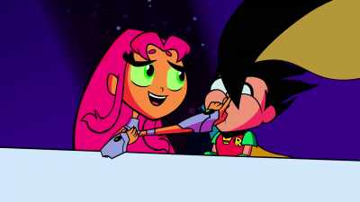 Quiet, quiet, everyone listen
to the handsome Robin. - Teen Titans Go! Vs  Teen Titans