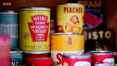 - Quite a lot more processed branded food. 
- Uh-huh. - Back in Time for Dinner