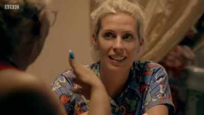 Quite intimidatingly at the factory, - Last Woman on Earth with Sara Pascoe