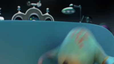 [quizzical muttering] - Alien TV