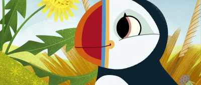 Race you
to the dandelion patch! - Puffin Rock and the New Friends