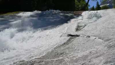 Racing down the steep mountain slopes, - Our Planet