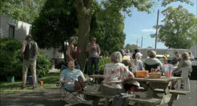 Radio Announcer:   A three in
one situation here - Small Town Wisconsin