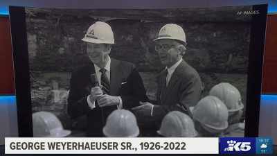 Radio host 1: George Weyerhaeuser
Sr. was the fourth-generation CEO - Trees and Other Entanglements