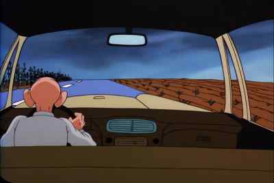 Radio:
♪ THERE'S A STORM
A-BREWIN' SOMEWHERE ♪ - Pinky and the Brain