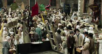 (RAISED VOICES APPROACHING) - Peterloo