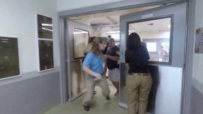 Randy: Everybody out.
Priscilla: Everybody out. - Secrets of the Zoo