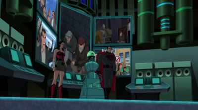 Ranting about the Red Menace,
refusing all offers of aid. - Superman: Red Son