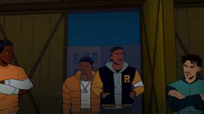 [♪ rap music playing on speakers,
Old Man Saxon "Hell Yeah"] - Your Friendly Neighborhood Spider-Man