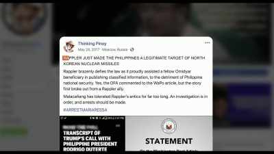 "'Rappler' just made the
Philippines a legitimate target - A Thousand Cuts