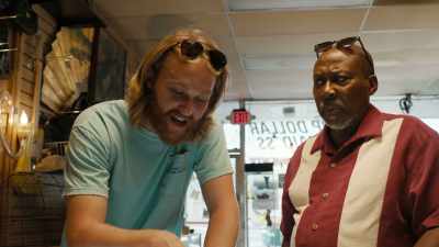 [RAPS FINGERS ON COUNTER] - Lodge 49