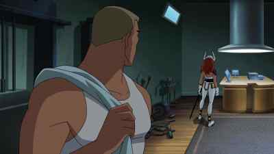 Ray Palmer's body
was found slashed in half. - Justice League: Gods and Monsters