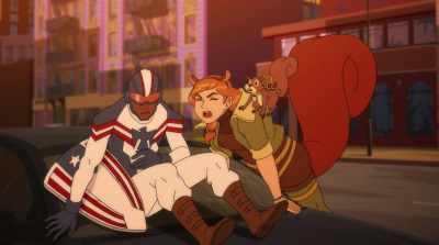-Rayshaun!
-(YELPS) - Marvel Rising: Battle of the Bands