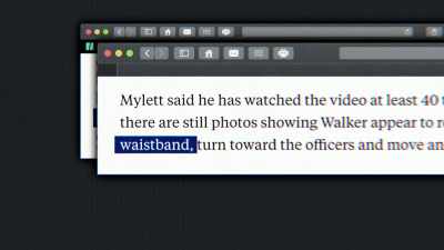-Reaching for a waistband
has basically been used - Killing County