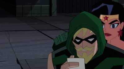 (READING) "E. Nigma,
Consulting Detective." - Justice League Action