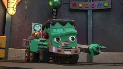 Ready to clean up the streets! [panting] - Mighty Monsterwheelies