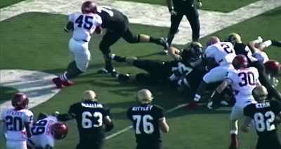 Real close,
he's into the endzone - Under the Stadium Lights