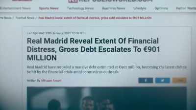Real Madrid and their galactico era
is coming to an end. - Super Greed: The Fight for Football