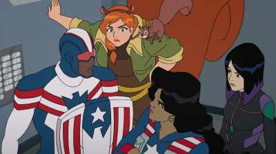 Really? This is S.H.I.E.L.D.
headquarters, - Marvel Rising: Secret Warriors