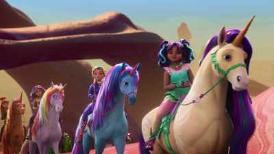 Reckon it's far enough from the volcano
to be safe for our herd. - Unicorn Academy