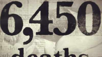 Records suggest that it caused
about 6,450 deaths. - True Terror with Robert Englund