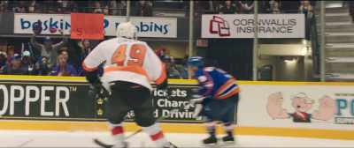 RED: Oh, no!
Down goes Stevenson! - Goon: Last of the Enforcers