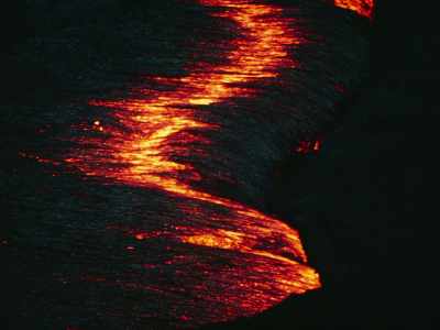 Red volcanoes,
like Nyiragongo, - Fire of Love