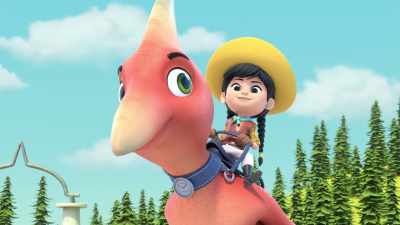 Reins tight, sit light, and,
what is it you say again? - Dino Ranch