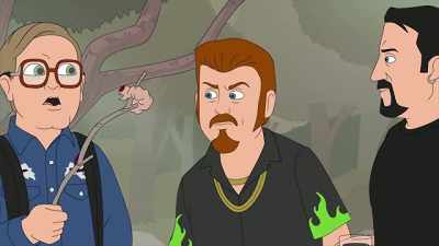 Remember Sam told us
a bear swiped his cock off? - Trailer Park Boys: The Animated Series