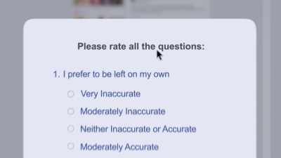 Remember the Facebook tests
we used - The Great Hack